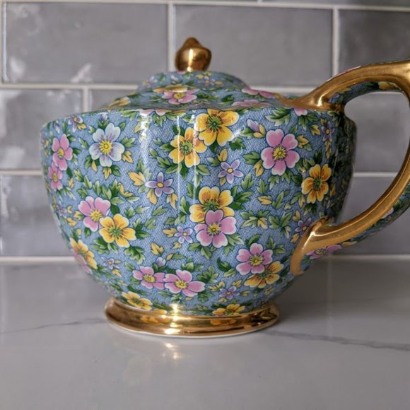James Sadler Sophie Chintz Petite Fleur Full Size Teapot - Picture 3 of 8